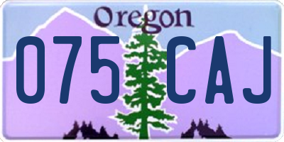 OR license plate 075CAJ