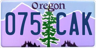 OR license plate 075CAK