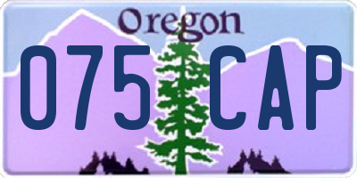 OR license plate 075CAP