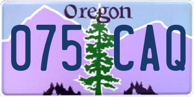 OR license plate 075CAQ