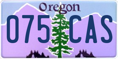 OR license plate 075CAS