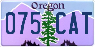 OR license plate 075CAT