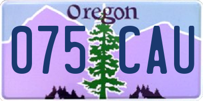 OR license plate 075CAU
