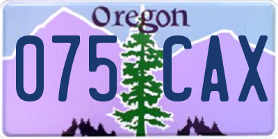 OR license plate 075CAX