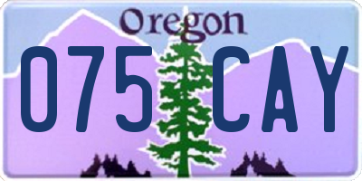 OR license plate 075CAY