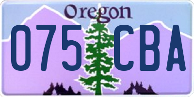 OR license plate 075CBA