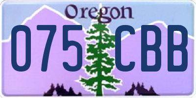 OR license plate 075CBB