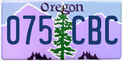OR license plate 075CBC