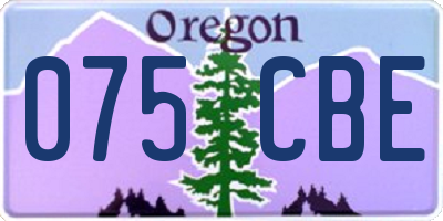 OR license plate 075CBE
