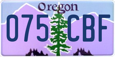 OR license plate 075CBF
