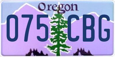 OR license plate 075CBG