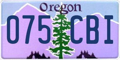 OR license plate 075CBI