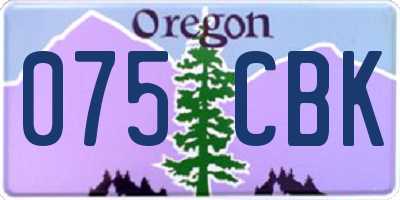 OR license plate 075CBK