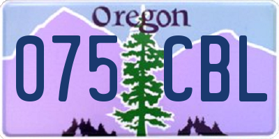 OR license plate 075CBL