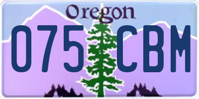 OR license plate 075CBM