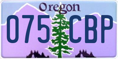 OR license plate 075CBP