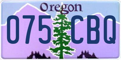 OR license plate 075CBQ
