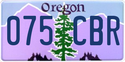 OR license plate 075CBR