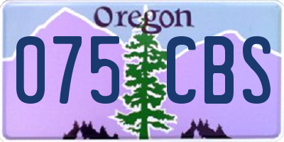 OR license plate 075CBS
