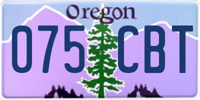 OR license plate 075CBT