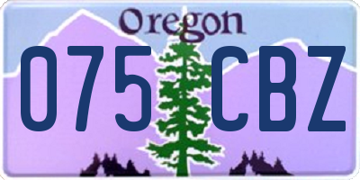 OR license plate 075CBZ