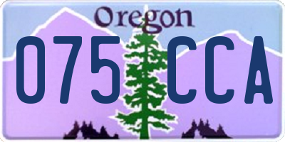 OR license plate 075CCA