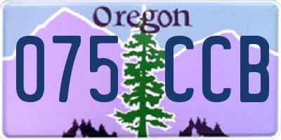 OR license plate 075CCB