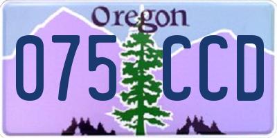 OR license plate 075CCD