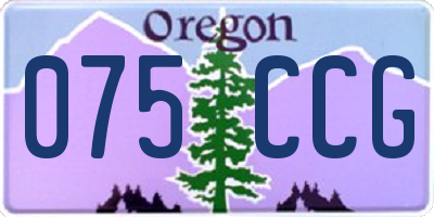OR license plate 075CCG