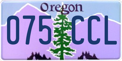 OR license plate 075CCL