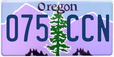 OR license plate 075CCN
