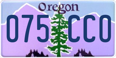 OR license plate 075CCO