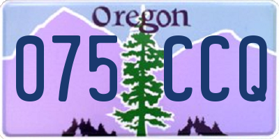 OR license plate 075CCQ