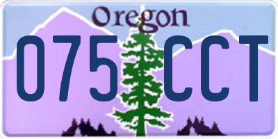 OR license plate 075CCT
