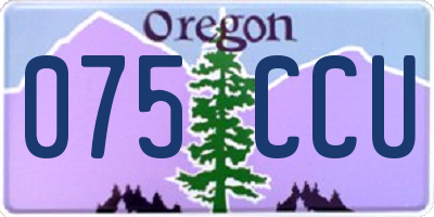 OR license plate 075CCU