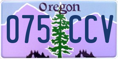 OR license plate 075CCV