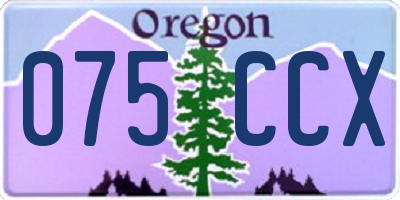 OR license plate 075CCX