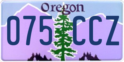 OR license plate 075CCZ