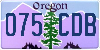 OR license plate 075CDB