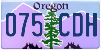 OR license plate 075CDH