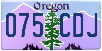 OR license plate 075CDJ