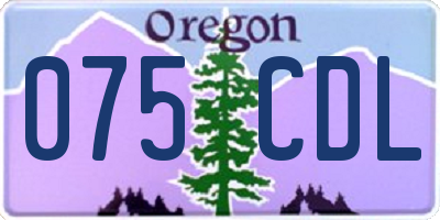 OR license plate 075CDL