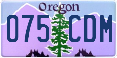 OR license plate 075CDM