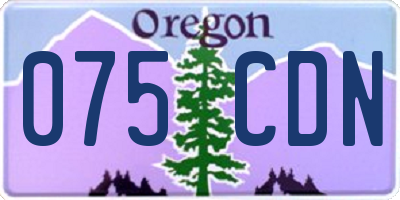 OR license plate 075CDN