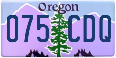 OR license plate 075CDQ