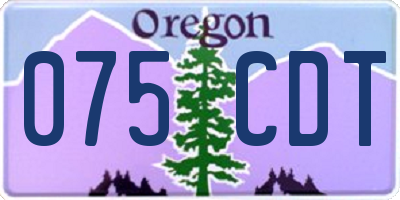 OR license plate 075CDT