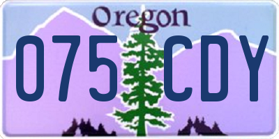 OR license plate 075CDY