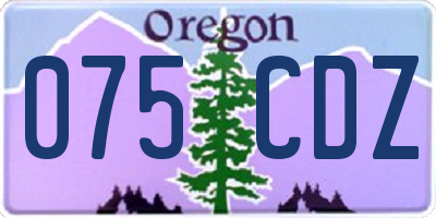 OR license plate 075CDZ