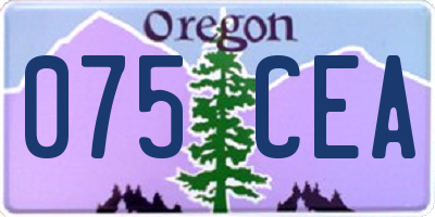 OR license plate 075CEA