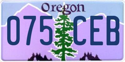 OR license plate 075CEB
